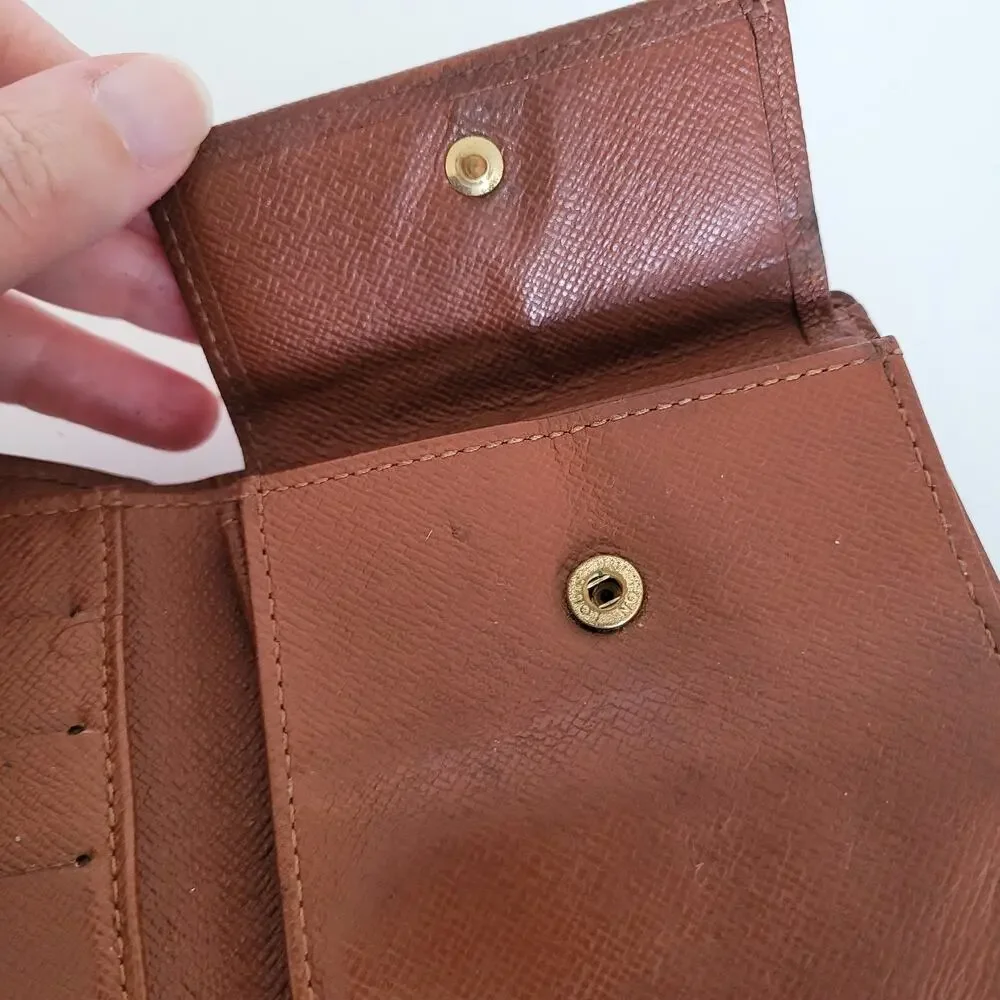 Vintage‎ Louis Vuitton Men's LV Brown Bi-Fold Leather Wallet Monogram Classic